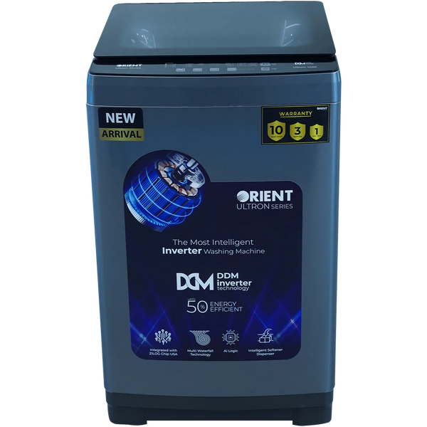 Orient Top Load Inverter Washing Machine Ultron 1250 Metallic Grey 12kg